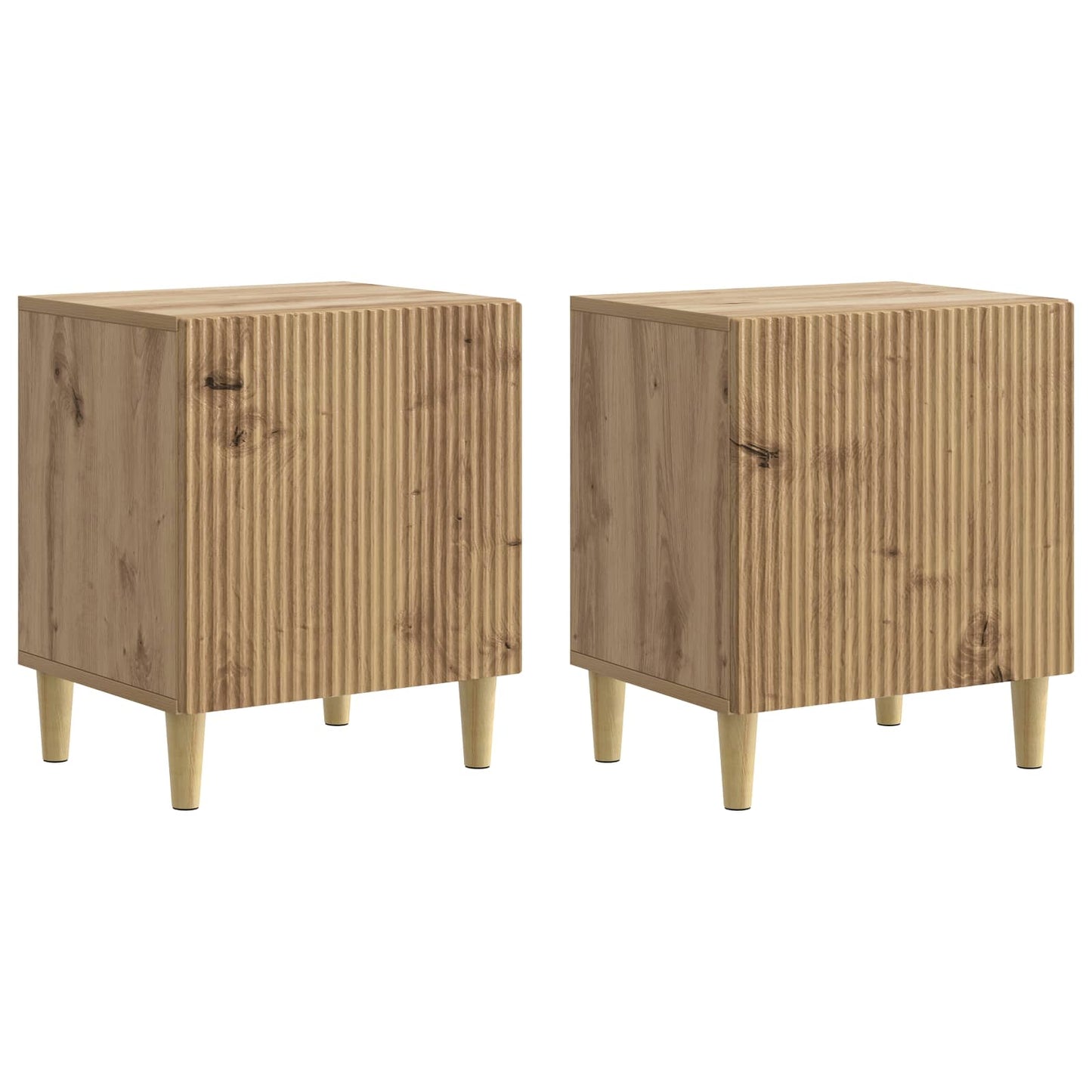 Nachtkastje 2 pcs Artisanaal eiken 43 x 34,5 x 50 cm