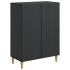 Sideboard Black 66 x 34.5 x 90 cm Engineered Wood