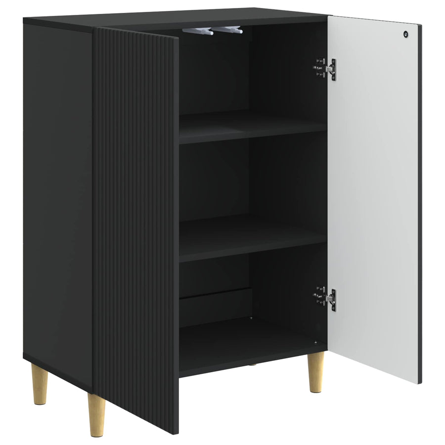 Dressoir Zwart 66 x 34,5 x 90 cm Bewerkt hout
