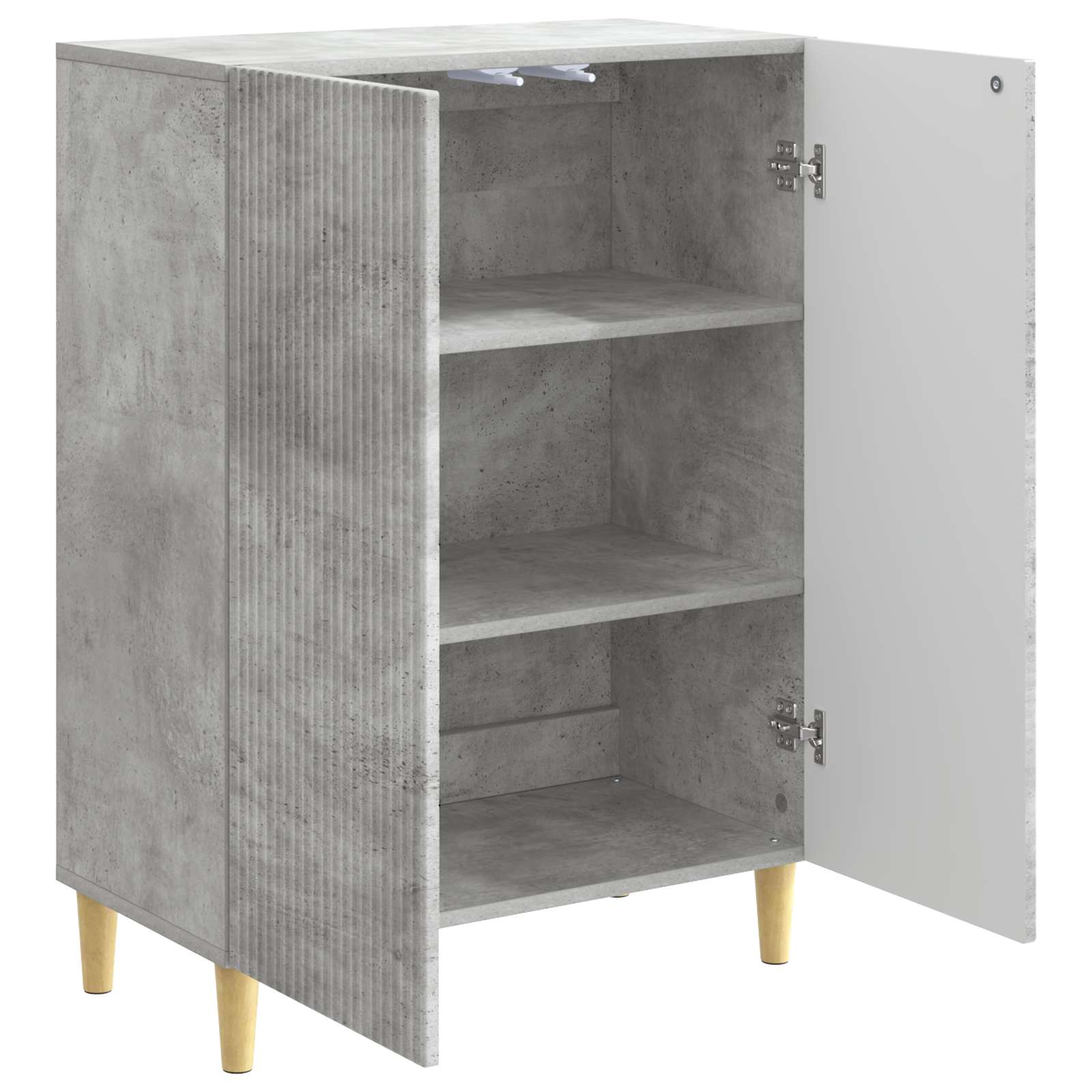 Dressoir Betongrijs 66 x 34,5 x 90 cm Bewerkt hout