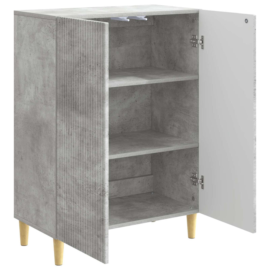 Dressoir Betongrijs 66 x 34,5 x 90 cm Bewerkt hout