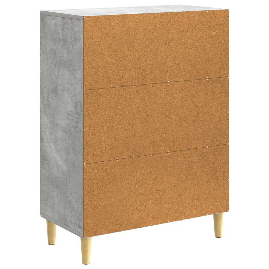 Dressoir Betongrijs 66 x 34,5 x 90 cm Bewerkt hout