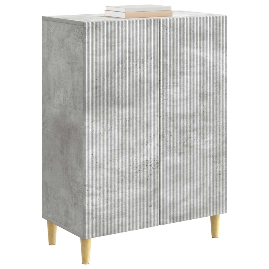 Dressoir Betongrijs 66 x 34,5 x 90 cm Bewerkt hout