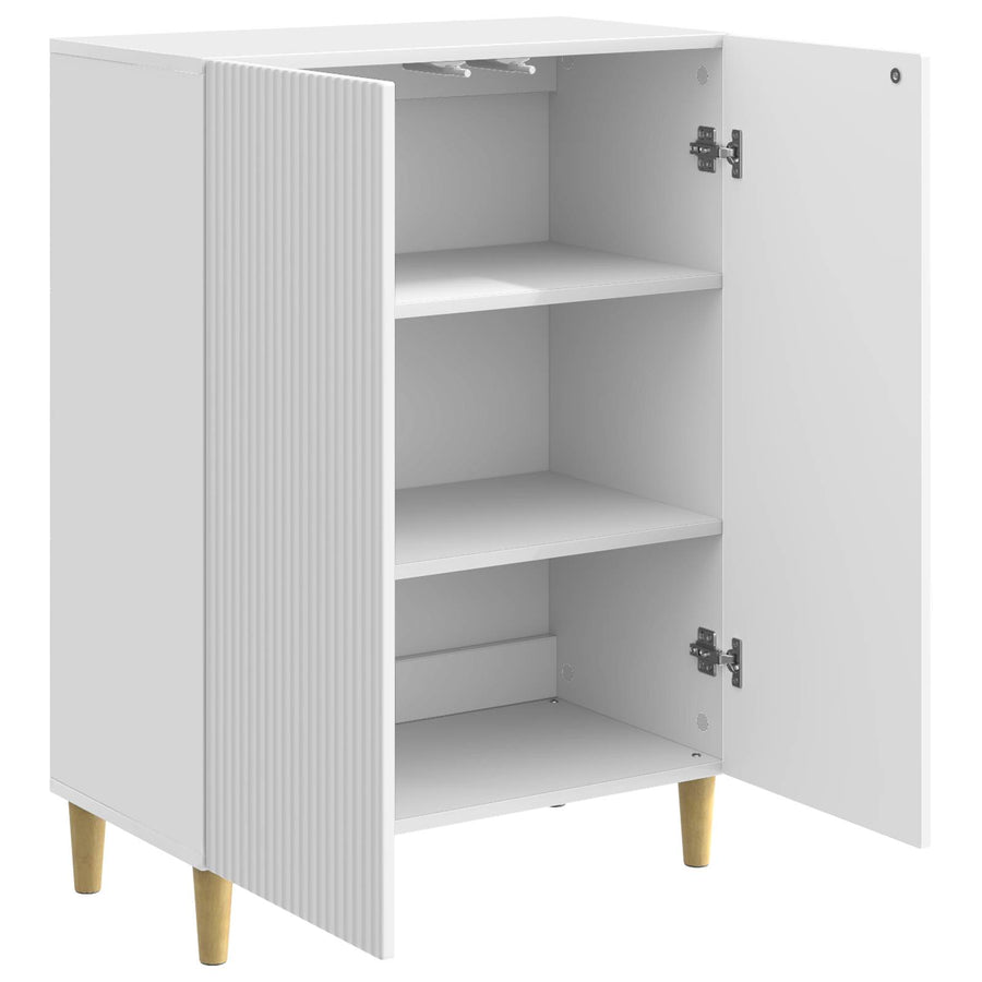 Dressoir Hoogglans Wit 66 x 34,5 x 90 cm Bewerkt hout