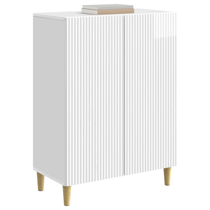 Dressoir Hoogglans Wit 66 x 34,5 x 90 cm Bewerkt hout