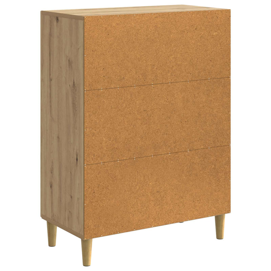 Dressoir Artisanaal eiken 66 x 34,5 x 90 cm Bewerkt hout