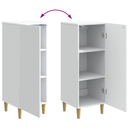 Dressoir Wit 33 x 34,5 x 90 cm Bewerkt hout