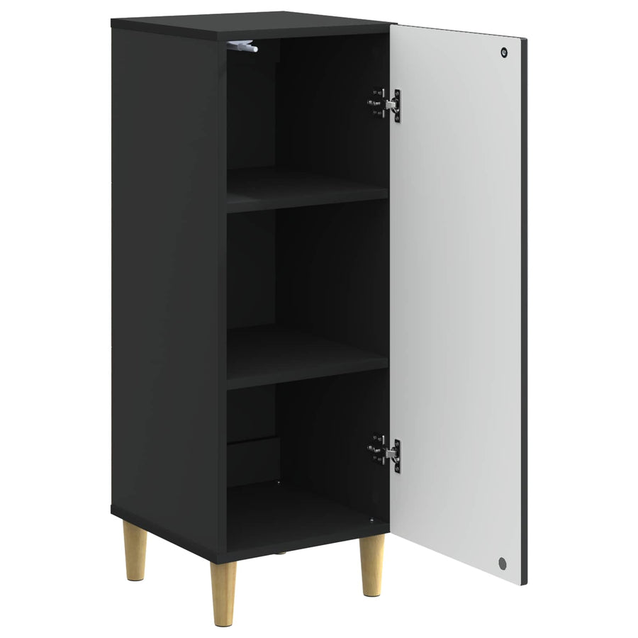 Dressoir Zwart 33 x 34,5 x 90 cm Bewerkt hout