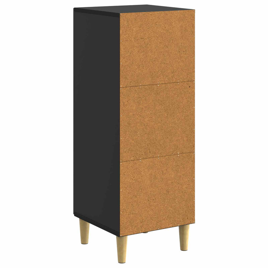 Dressoir Zwart 33 x 34,5 x 90 cm Bewerkt hout