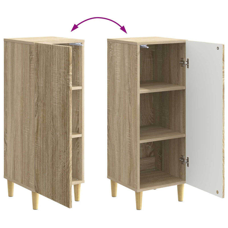 Dressoir Sonoma Eiken 33 x 34,5 x 90 cm Bewerkt hout