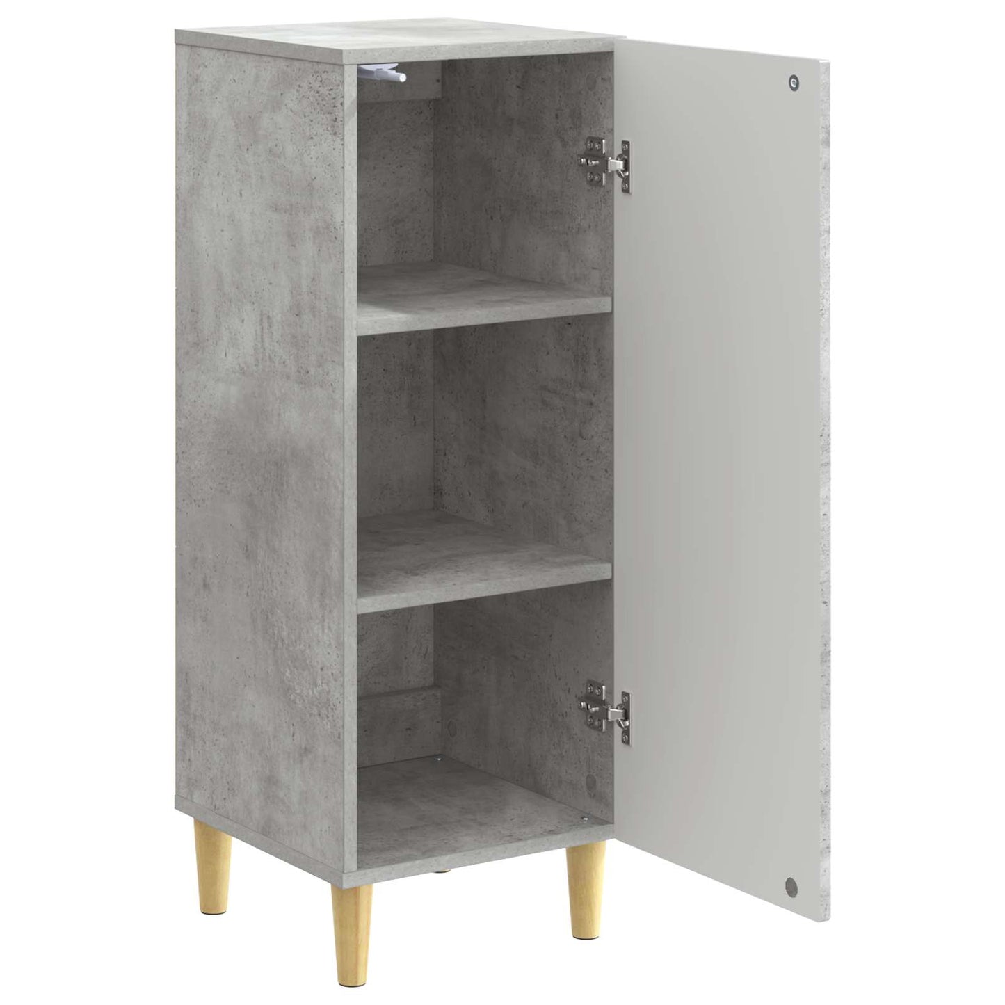 Dressoir Betongrijs 33 x 34,5 x 90 cm Bewerkt hout