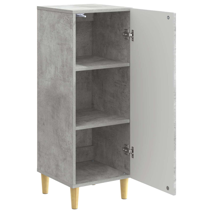 Dressoir Betongrijs 33 x 34,5 x 90 cm Bewerkt hout
