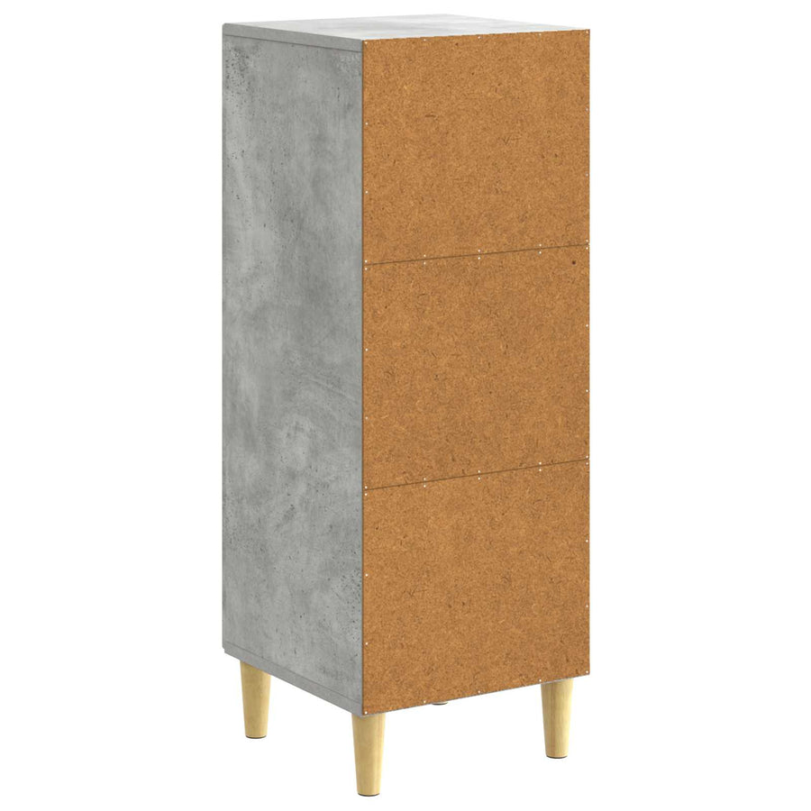 Dressoir Betongrijs 33 x 34,5 x 90 cm Bewerkt hout