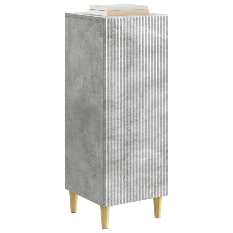 Dressoir Betongrijs 33 x 34,5 x 90 cm Bewerkt hout