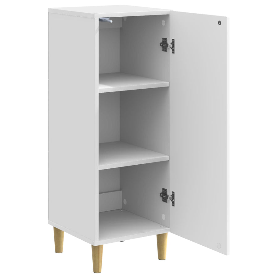 Dressoir Hoogglans Wit 33 x 34,5 x 90 cm Bewerkt hout