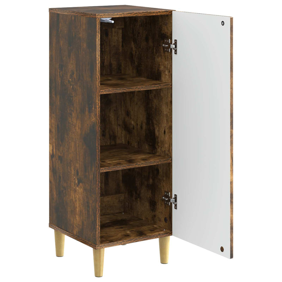 Dressoir Gerookt eiken 33 x 34,5 x 90 cm Bewerkt hout