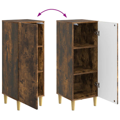 Dressoir Gerookt eiken 33 x 34,5 x 90 cm Bewerkt hout