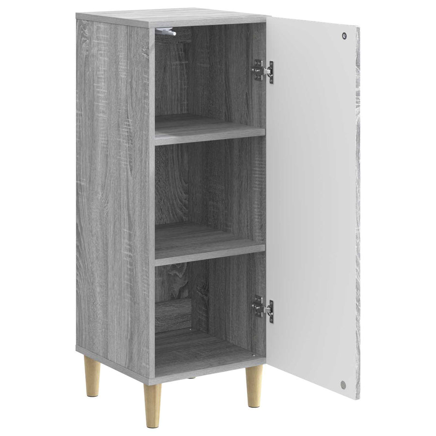 Dressoir Grijs sonoma 33 x 34,5 x 90 cm Bewerkt hout