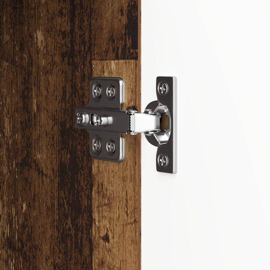 Dressoir Oud hout 33 x 34,5 x 90 cm Bewerkt hout