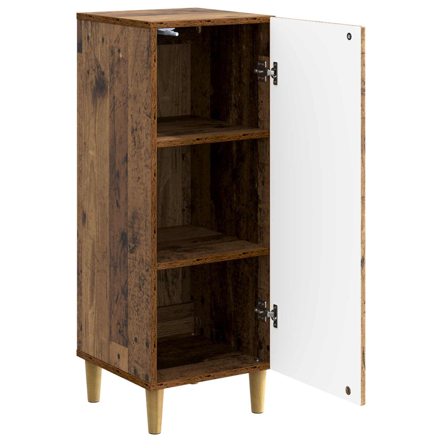 Dressoir Oud hout 33 x 34,5 x 90 cm Bewerkt hout