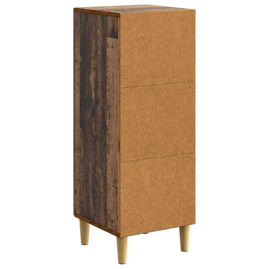 Dressoir Oud hout 33 x 34,5 x 90 cm Bewerkt hout
