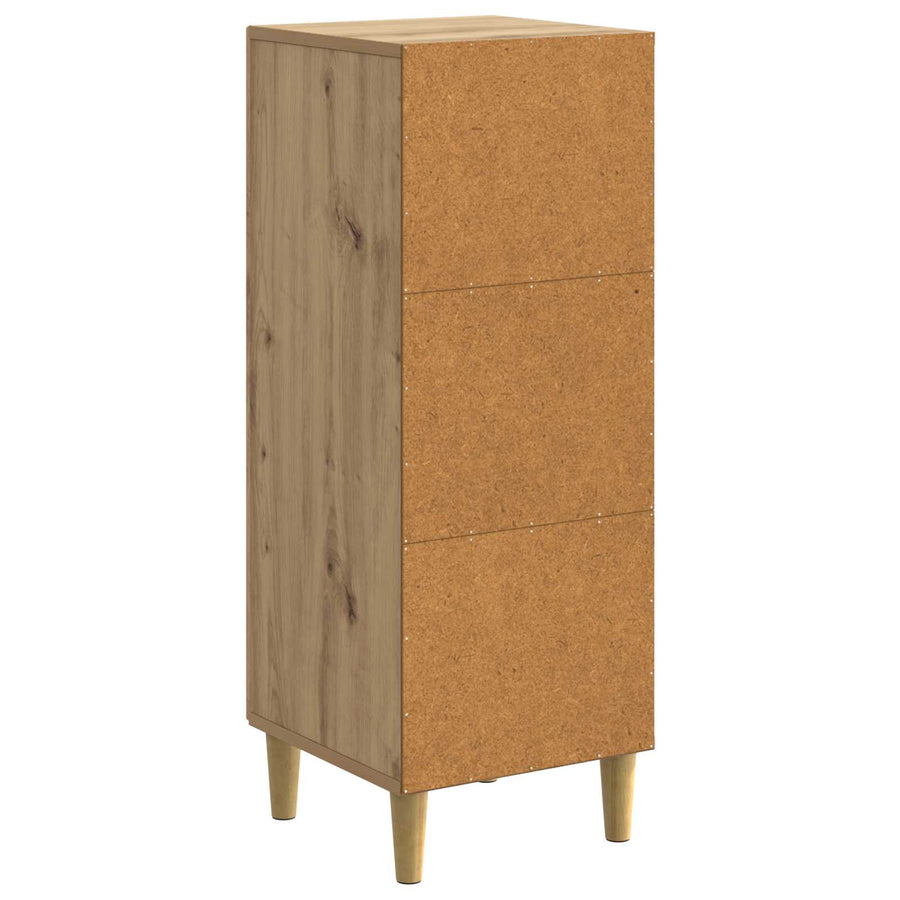 Dressoir Artisanaal eiken 33 x 34,5 x 90 cm Bewerkt hout