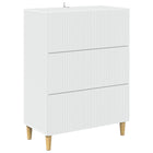 Ladekast wit 66x34,5x90 cm bewerkt hout