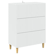 Ladekast wit 66x34,5x90 cm bewerkt hout