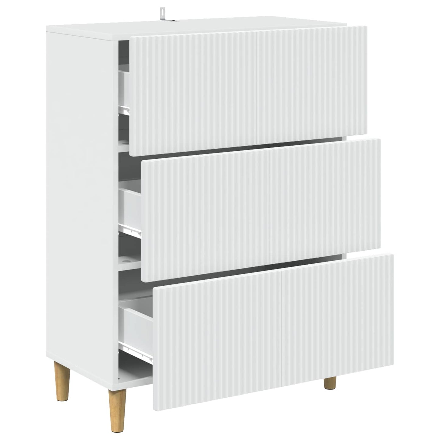 Ladenkast Wit 66 x 34,5 x 90 cm Bewerkt hout