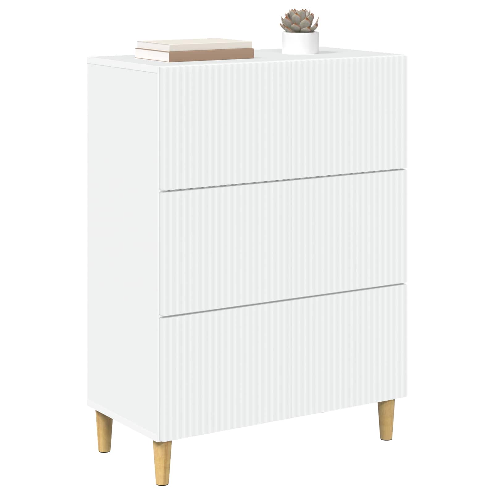 Ladenkast Wit 66 x 34,5 x 90 cm Bewerkt hout