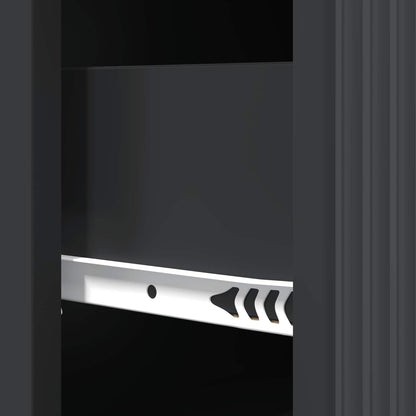 Ladenkast Zwart 66 x 34,5 x 90 cm Bewerkt hout