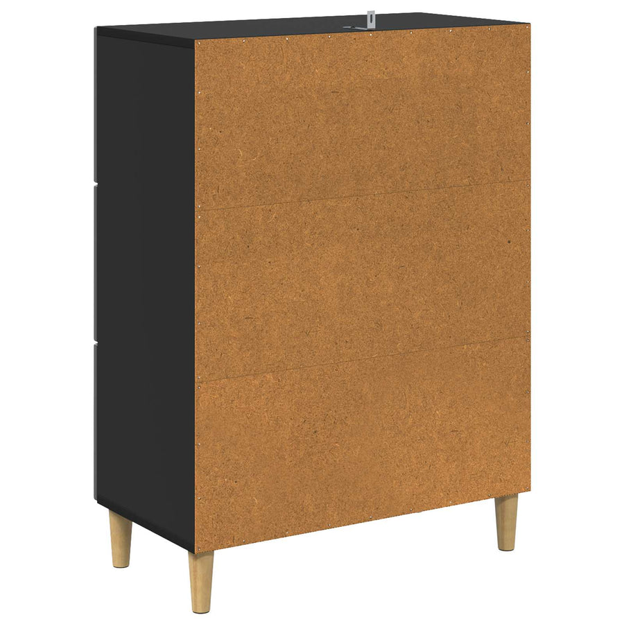 Ladenkast Zwart 66 x 34,5 x 90 cm Bewerkt hout