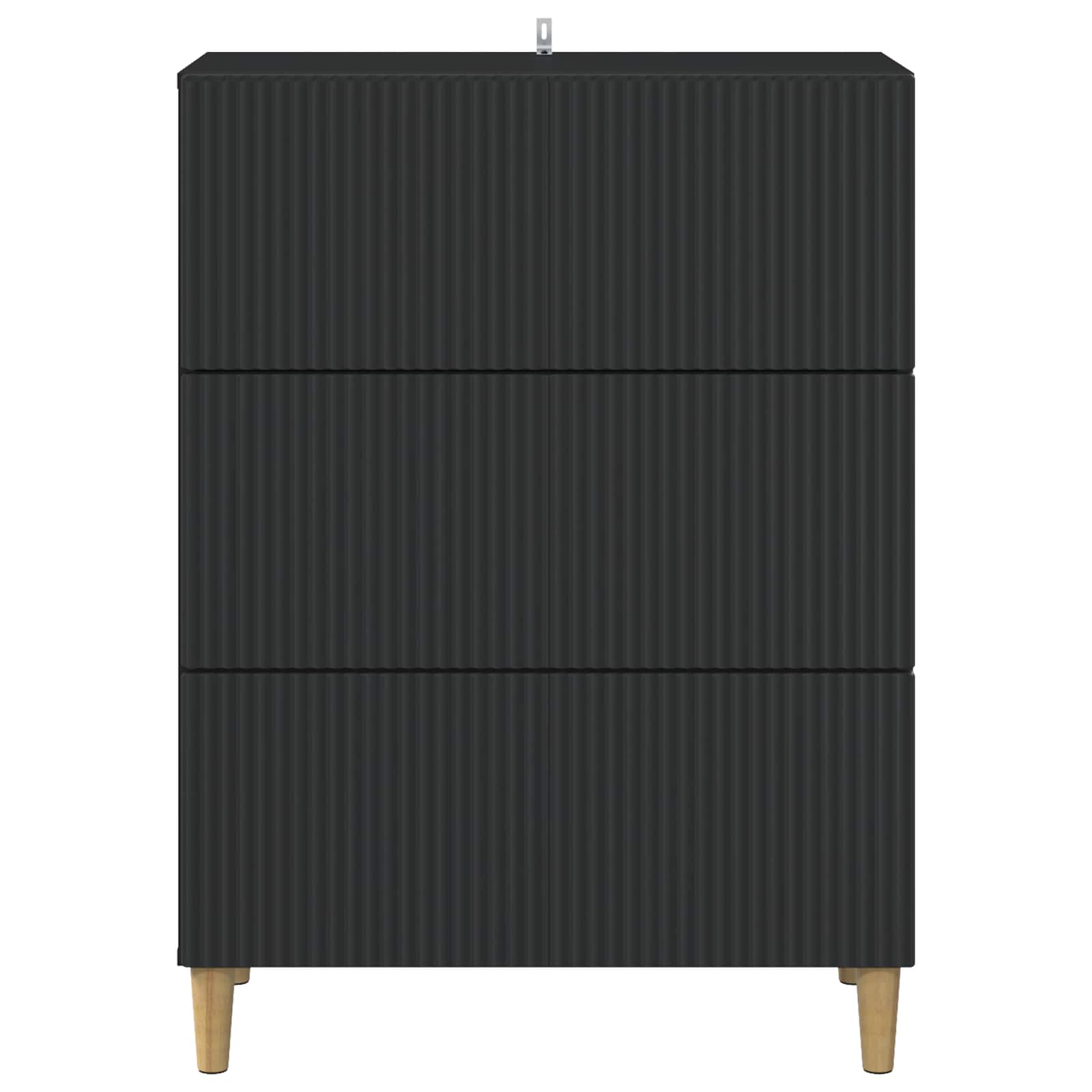 Ladenkast Zwart 66 x 34,5 x 90 cm Bewerkt hout