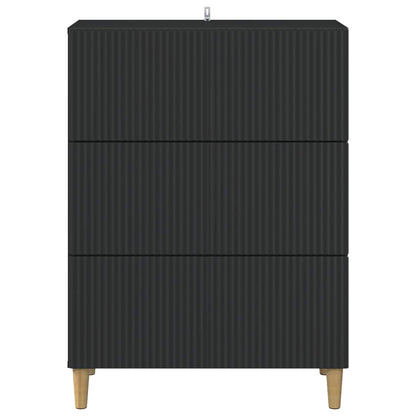 Ladenkast Zwart 66 x 34,5 x 90 cm Bewerkt hout