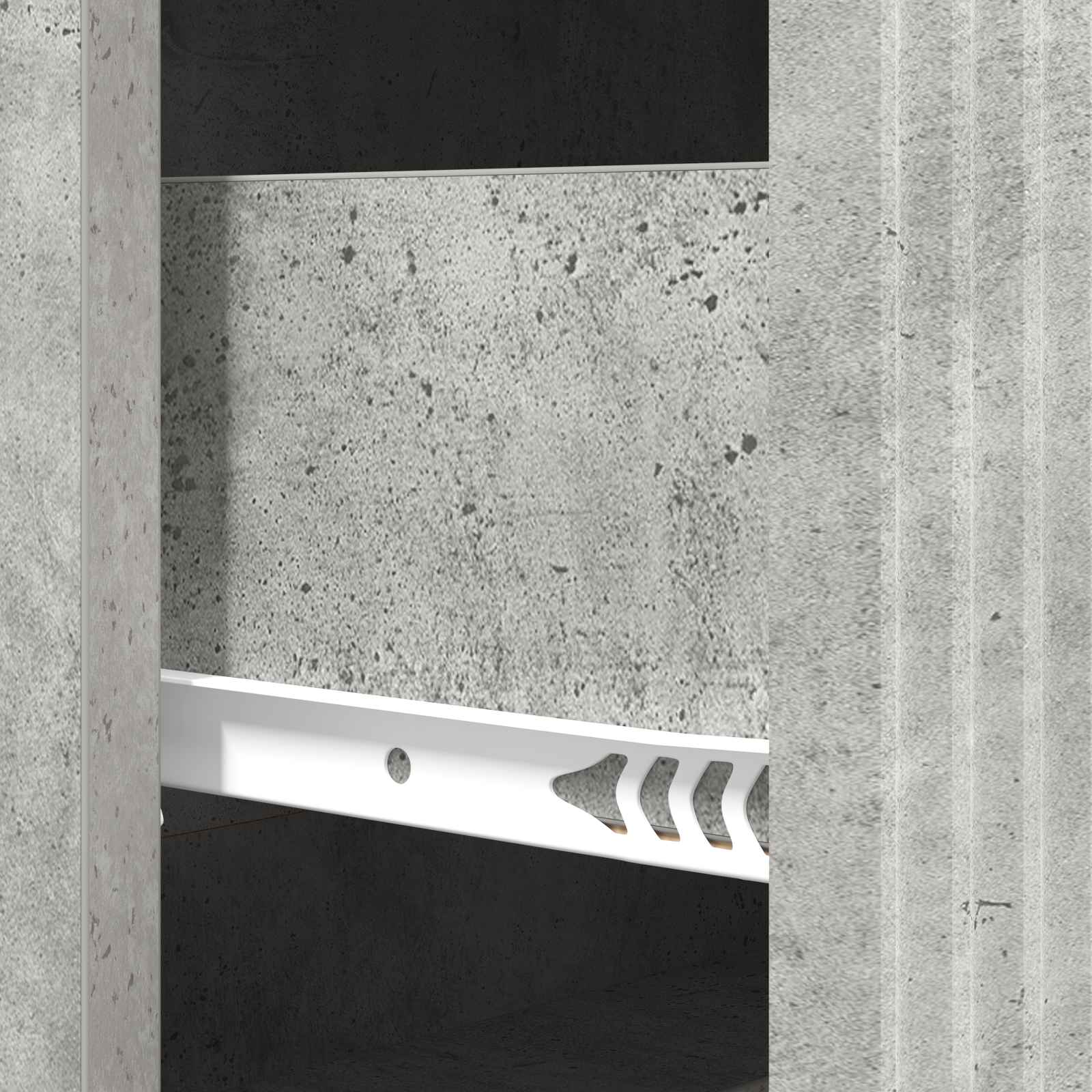 Ladenkast Betongrijs 66 x 34,5 x 90 cm Bewerkt hout