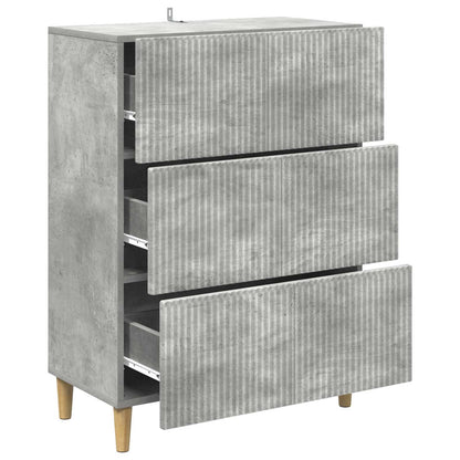 Ladenkast Betongrijs 66 x 34,5 x 90 cm Bewerkt hout