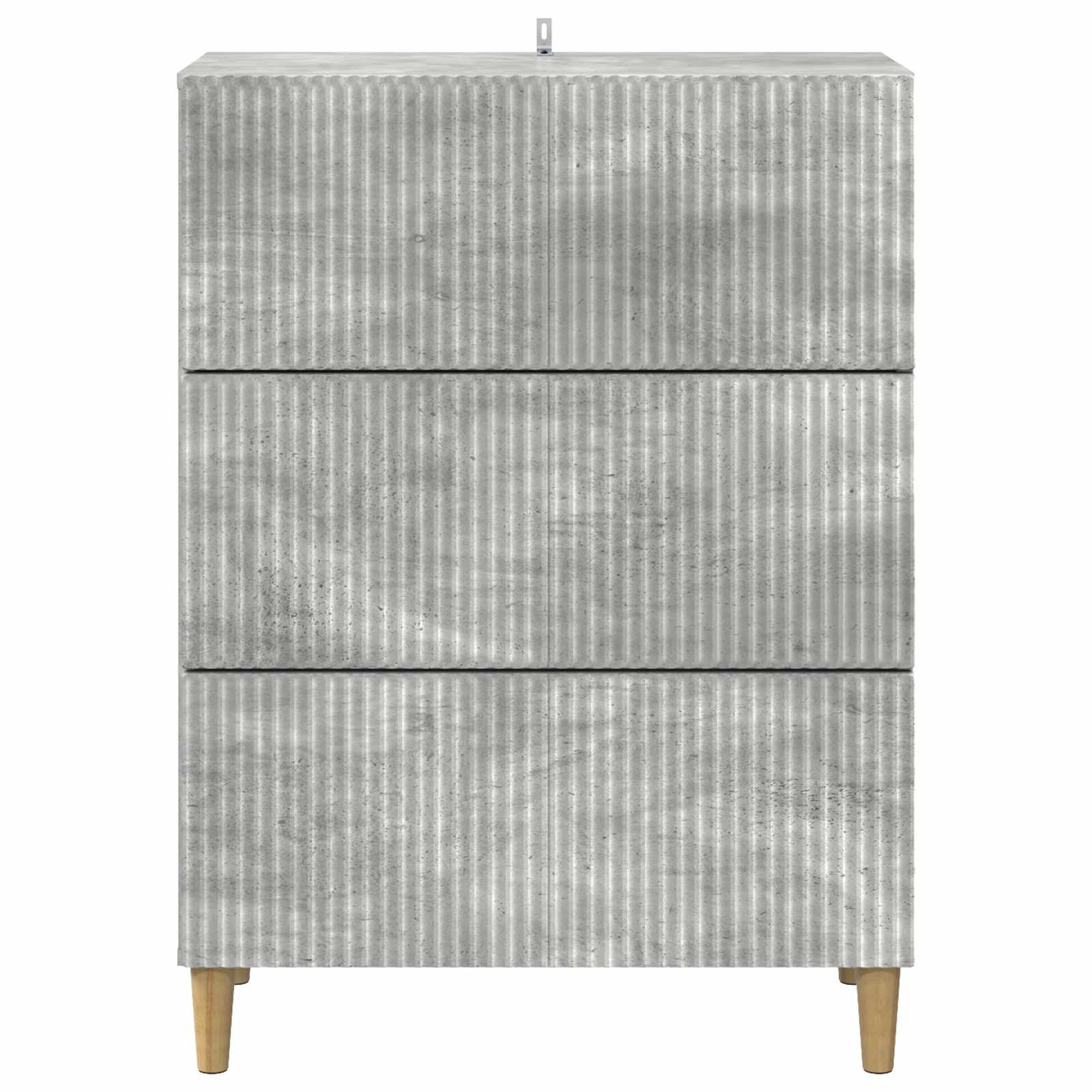 Ladenkast Betongrijs 66 x 34,5 x 90 cm Bewerkt hout