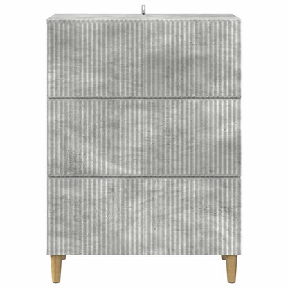 Ladenkast Betongrijs 66 x 34,5 x 90 cm Bewerkt hout
