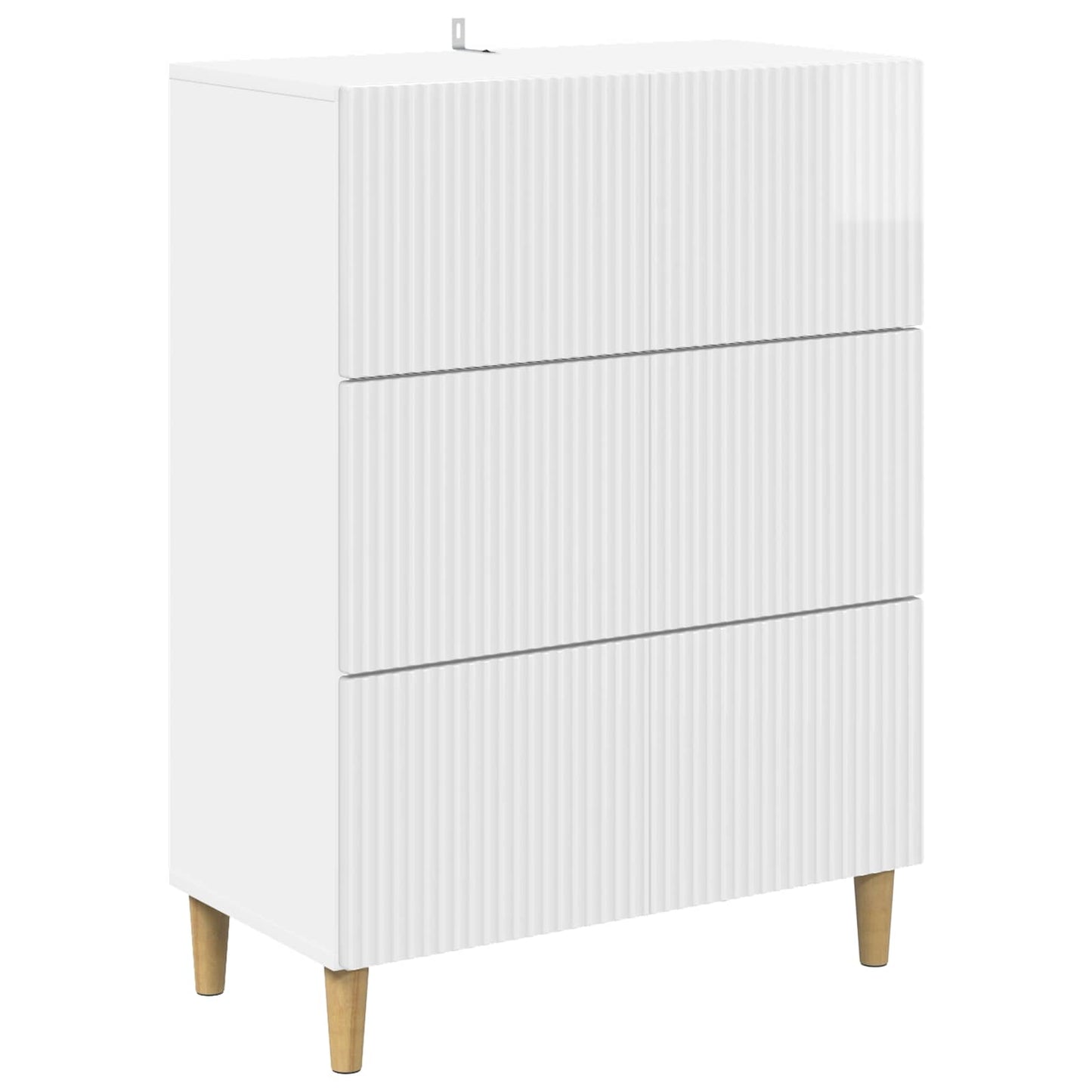 Ladenkast Hoogglans Wit 66 x 34,5 x 90 cm Bewerkt hout