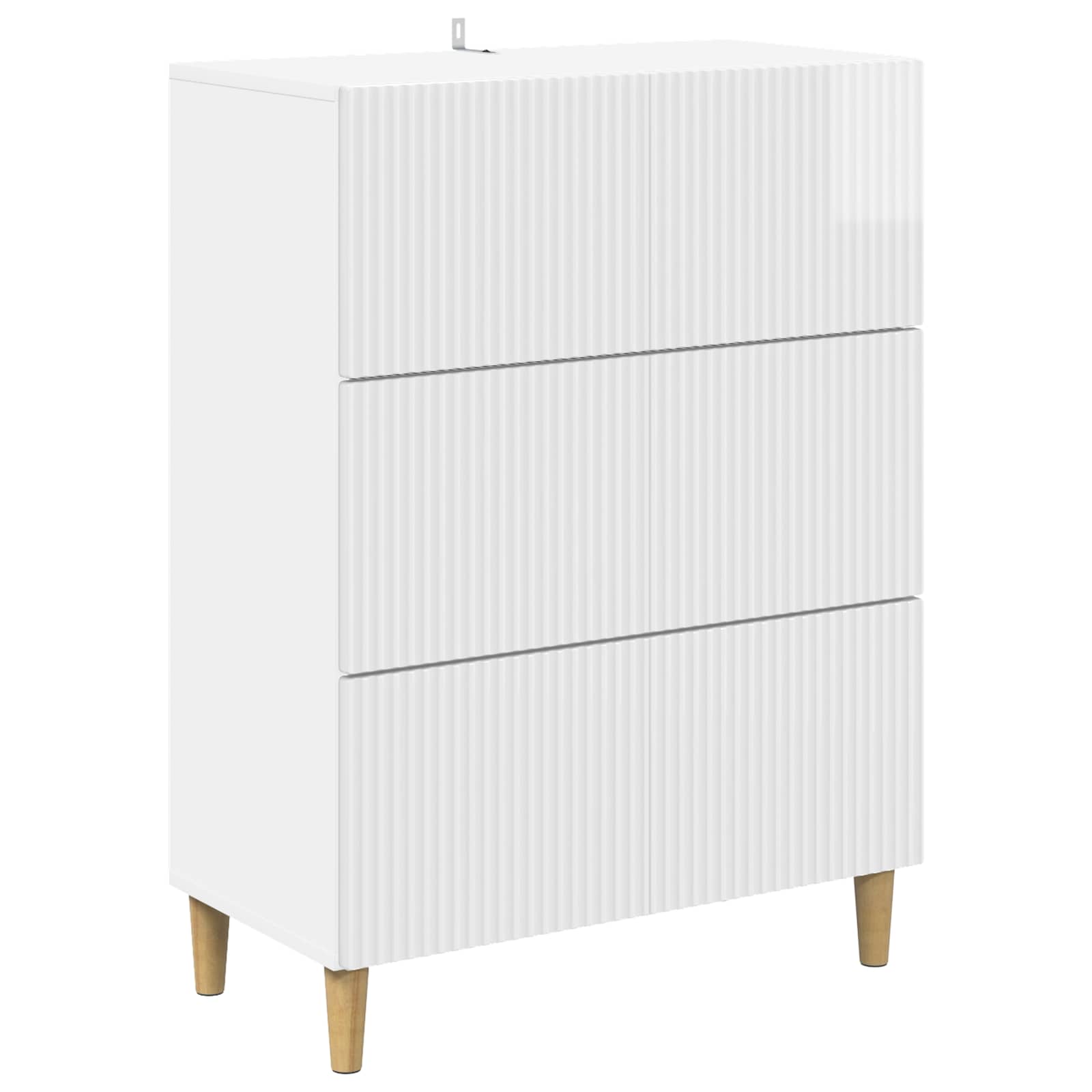 Ladenkast Hoogglans Wit 66 x 34,5 x 90 cm Bewerkt hout