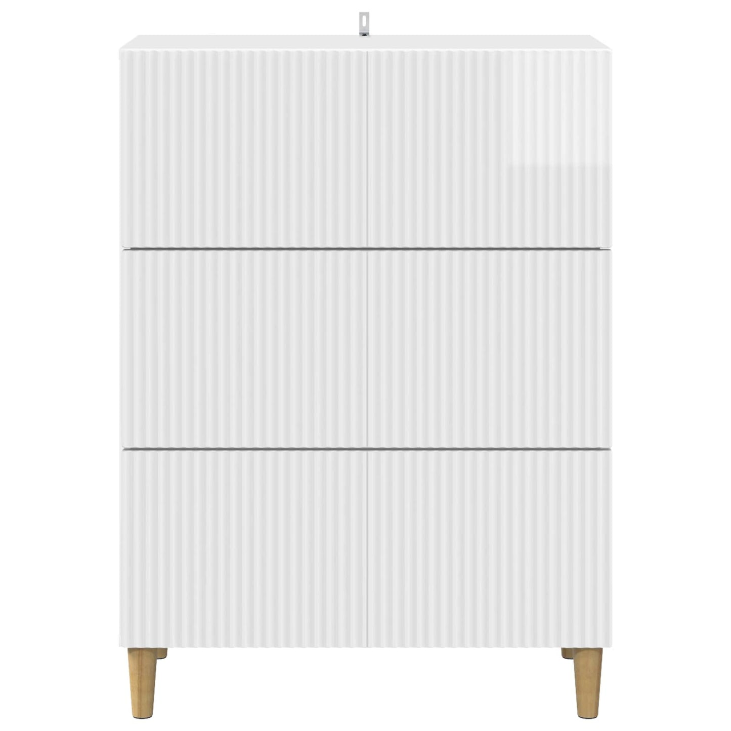 Ladenkast Hoogglans Wit 66 x 34,5 x 90 cm Bewerkt hout