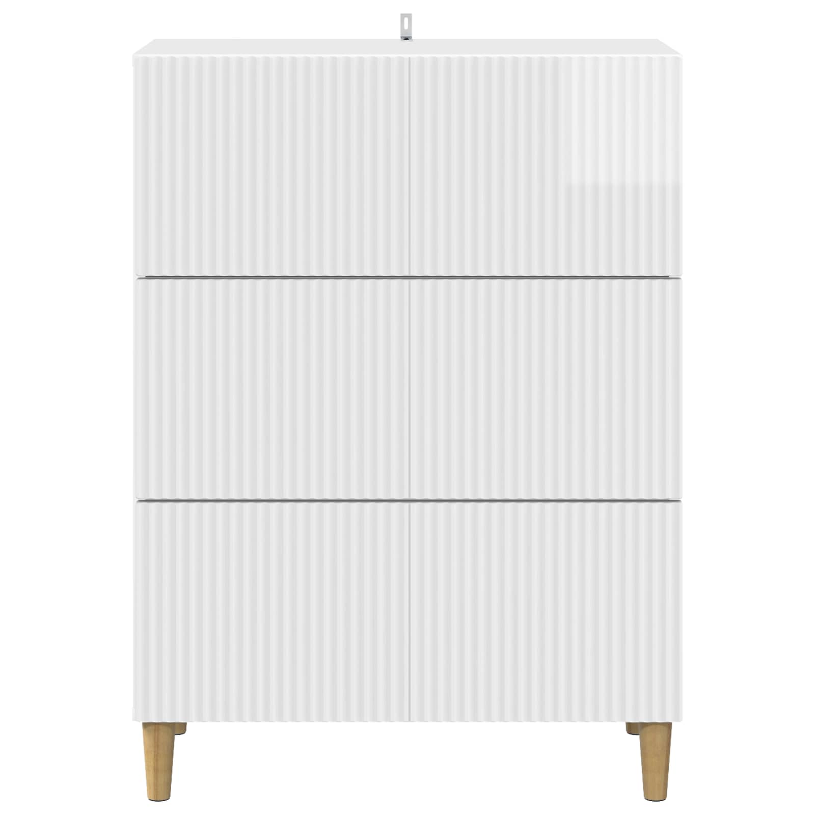Ladenkast Hoogglans Wit 66 x 34,5 x 90 cm Bewerkt hout