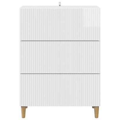 Ladenkast Hoogglans Wit 66 x 34,5 x 90 cm Bewerkt hout