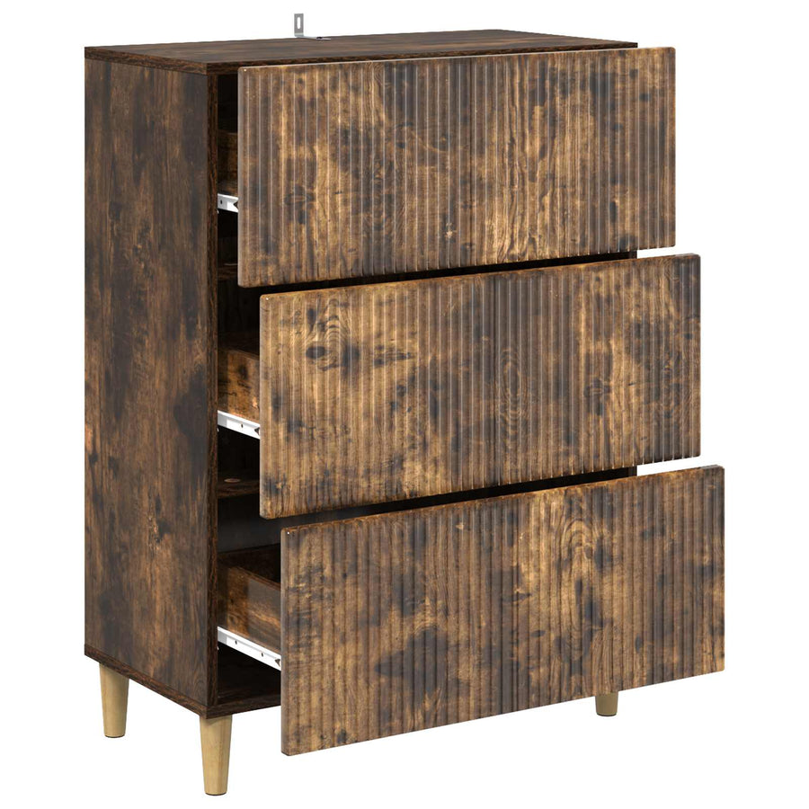 Ladenkast Gerookt eiken 66 x 34,5 x 90 cm Bewerkt hout