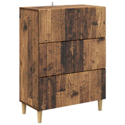 Ladekast 66x34,5x90 cm bewerkt hout bruin