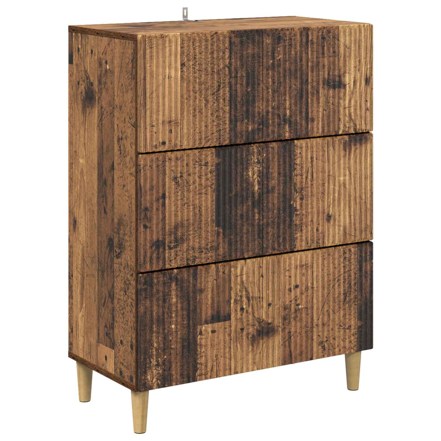 Ladenkast Oud hout 66 x 34,5 x 90 cm Bewerkt hout