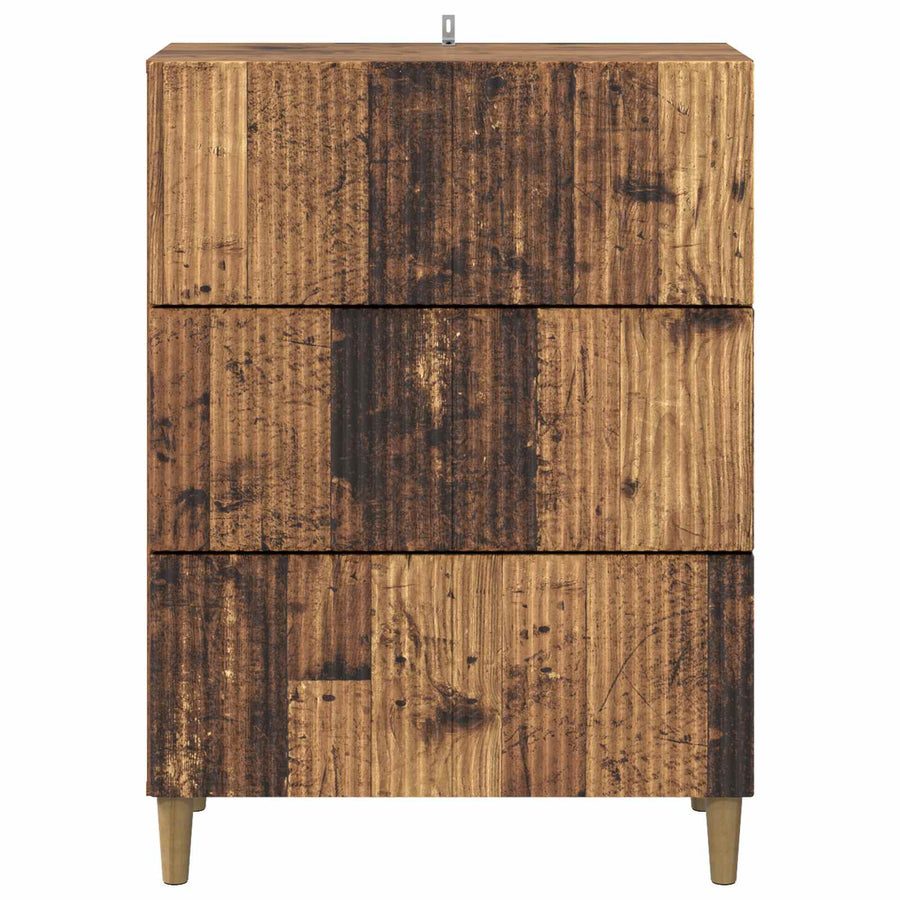 Ladenkast Oud hout 66 x 34,5 x 90 cm Bewerkt hout
