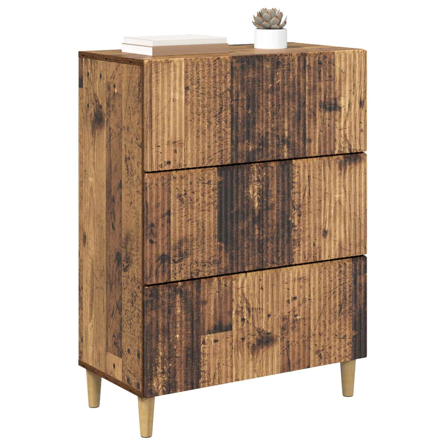 Ladenkast Oud hout 66 x 34,5 x 90 cm Bewerkt hout