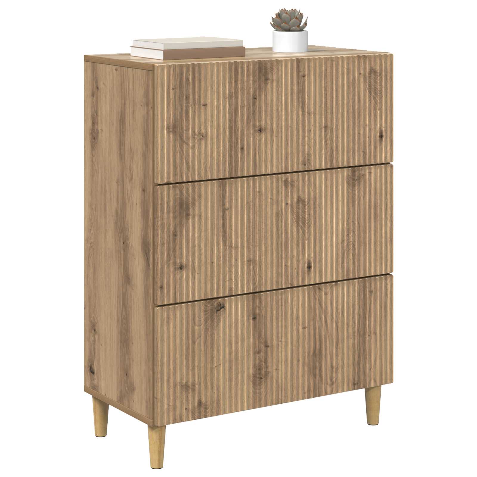 Ladenkast Artisanaal eiken 66 x 34,5 x 90 cm Bewerkt hout