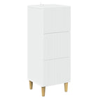 Ladekast wit 33x34,5x90 cm bewerkt hout